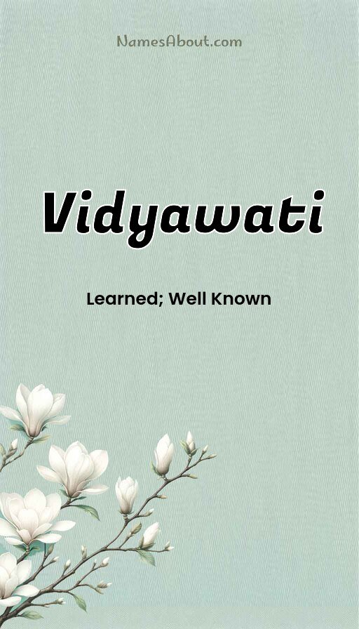 Meaning of Vidyawati