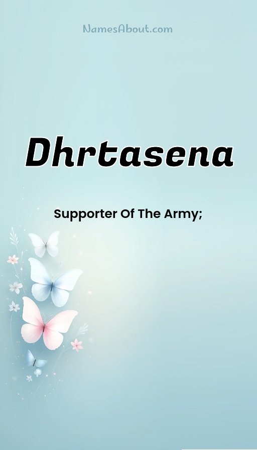 Meaning of Dhrtasena