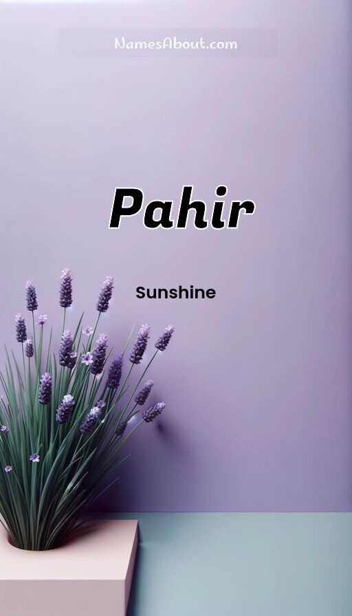 Meaning of Pahir