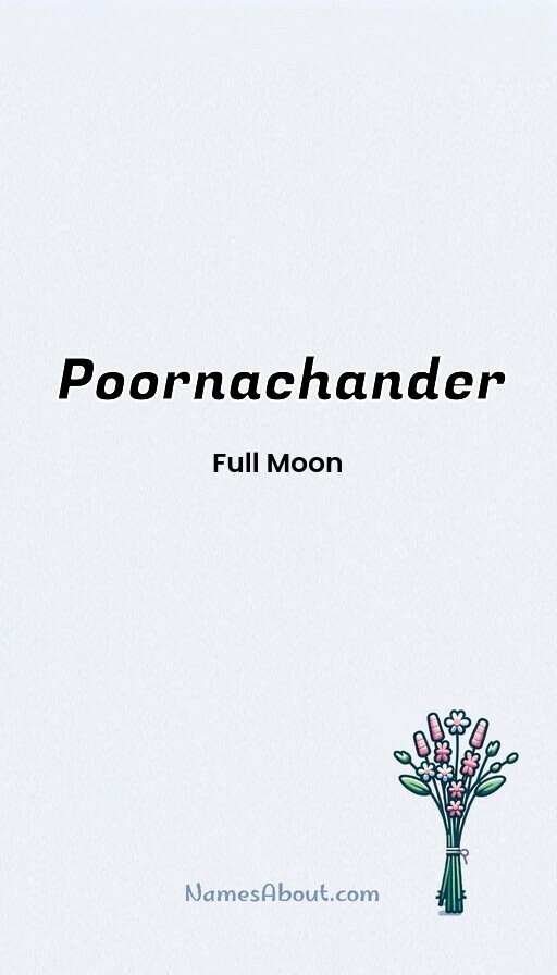 Meaning of Poornachander