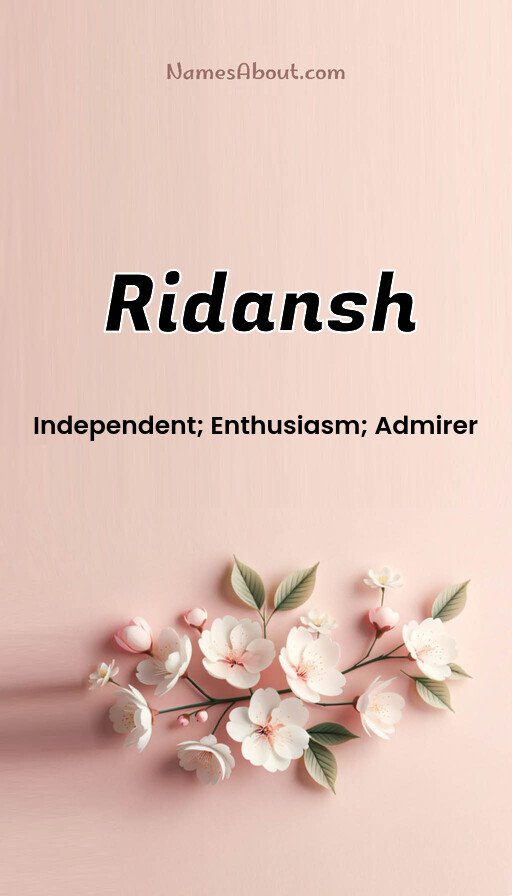 Meaning of Ridansh