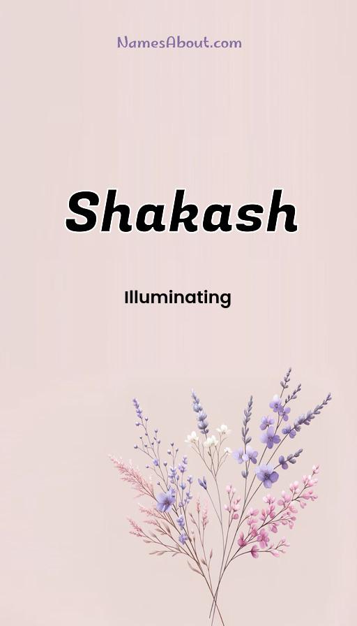 Shakash name and meaning