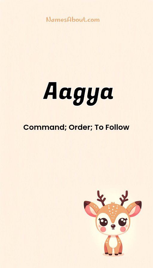 Meaning of Aagya