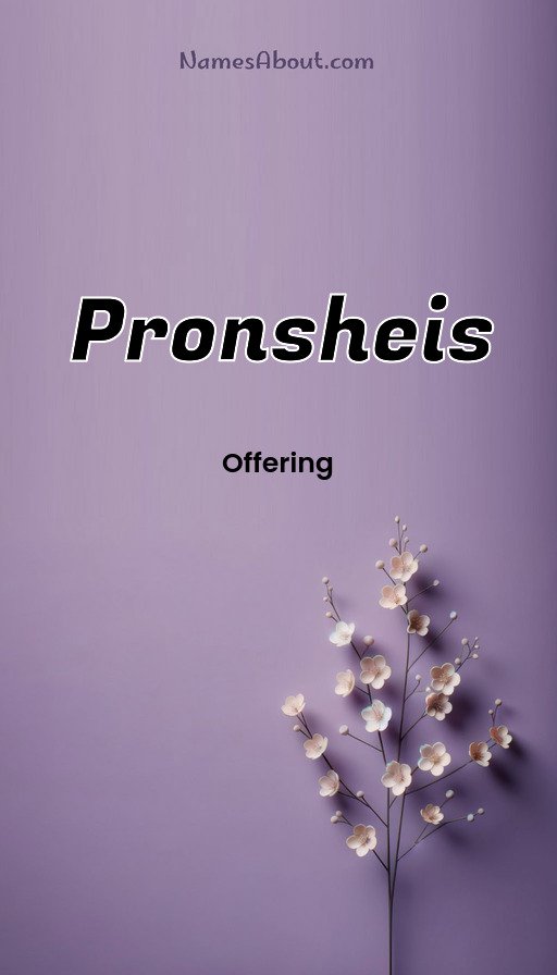 Meaning of Pronsheis