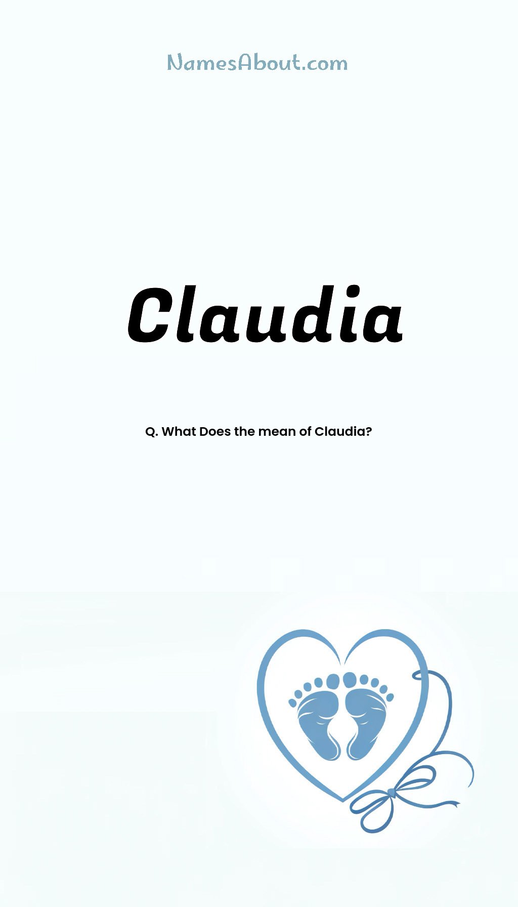 Claudia name and meaning