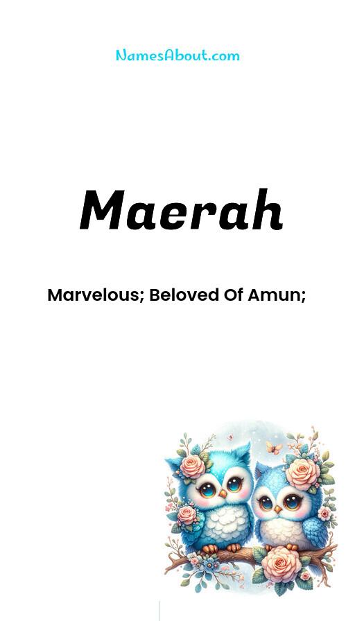 Maerah name and meaning