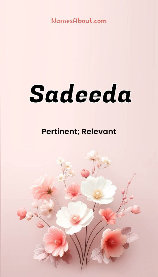 Meaning of Sadeeda