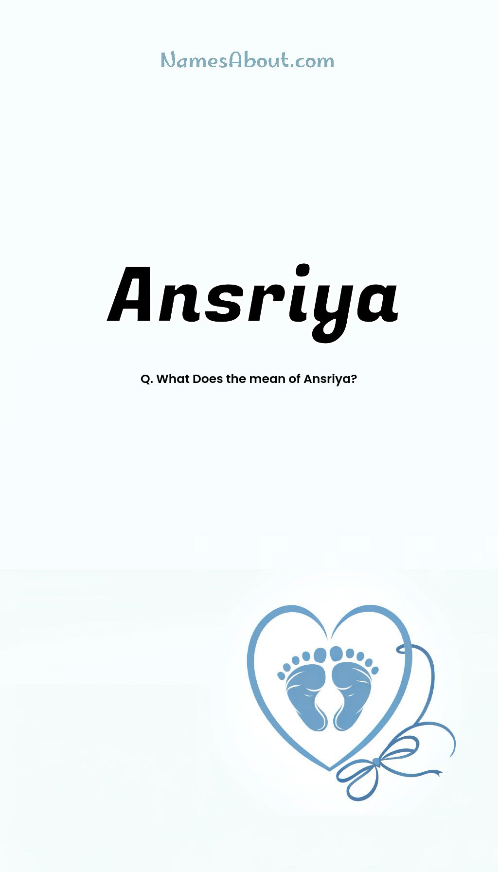 Ansriya name and meaning