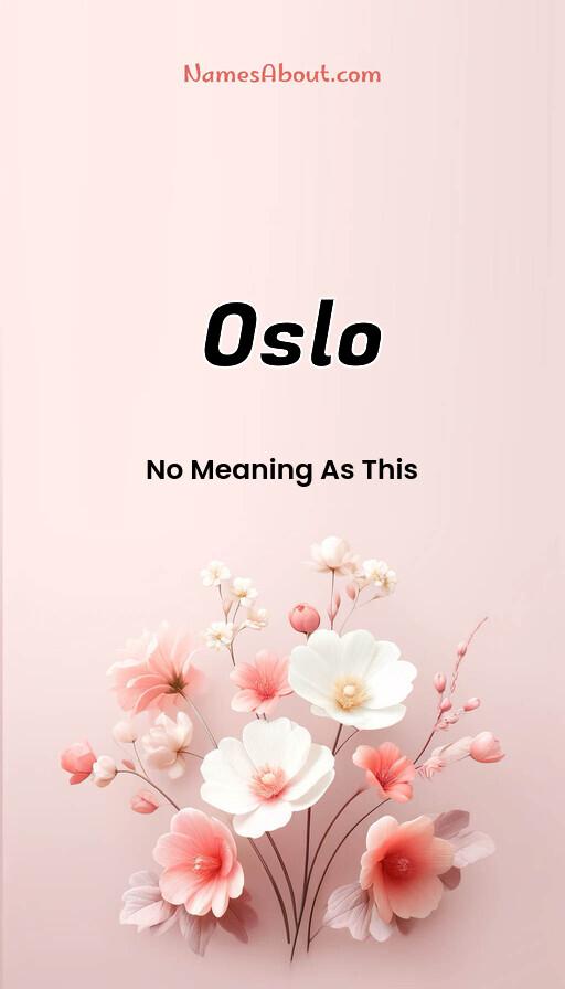 Oslo name and meaning