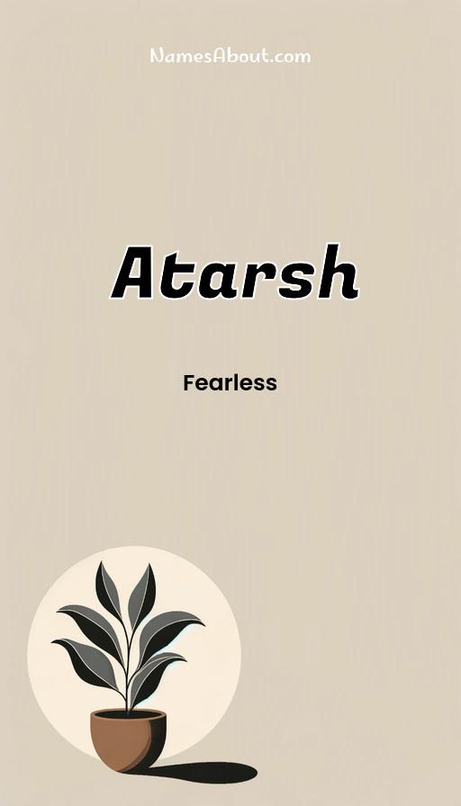 Meaning of Atarsh