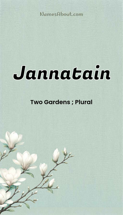 Meaning of Jannatain