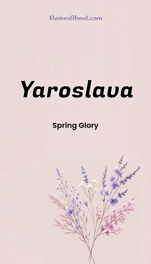 Yaroslava name and meaning