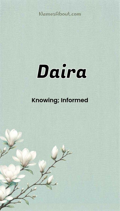 Daira name and meaning