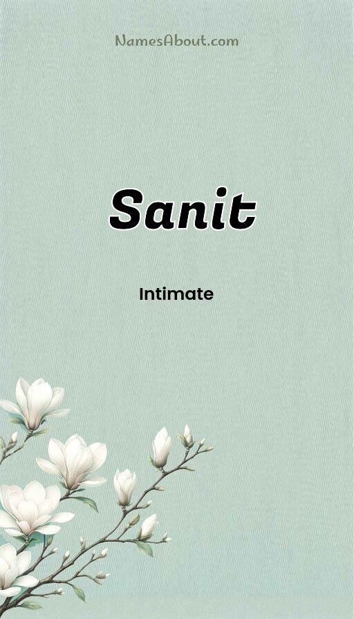 Sanit name and meaning