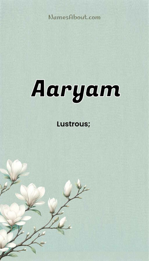 Meaning of Aaryam