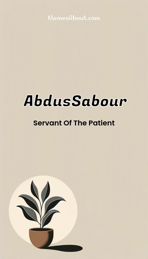Meaning of Abdussabour