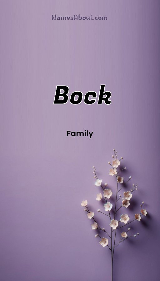 Meaning of Bock