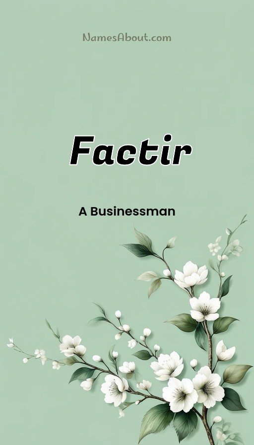 Meaning of Factir