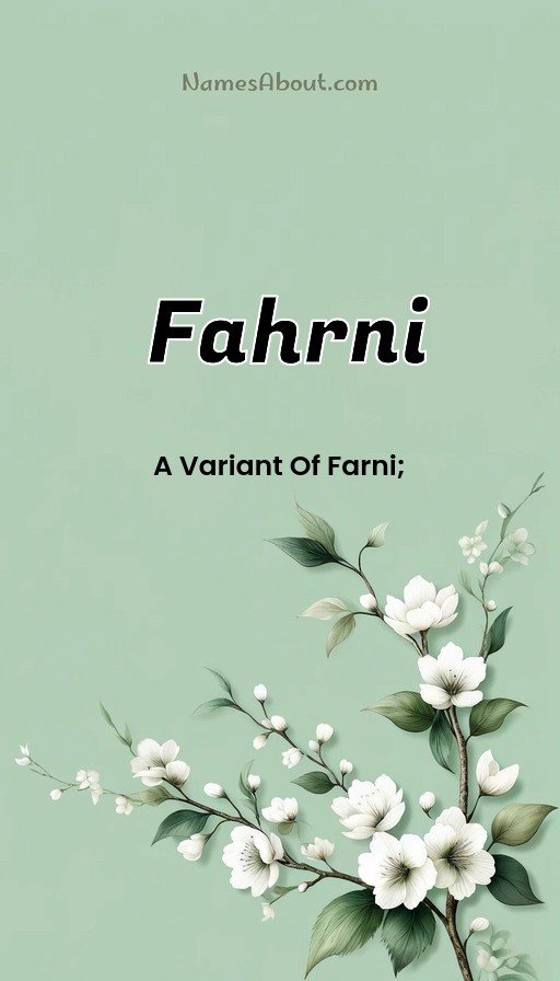 Meaning of Fahrni