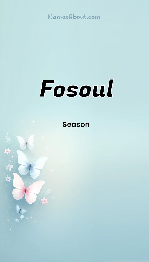 Meaning of Fosoul