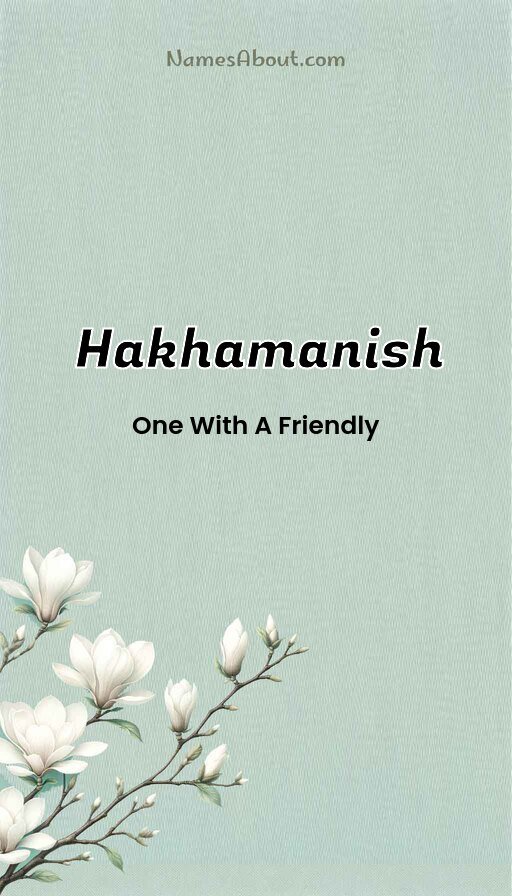Meaning of Hakhamanish