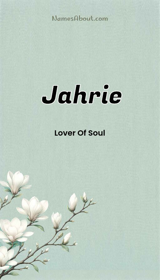 Meaning of Jahrie