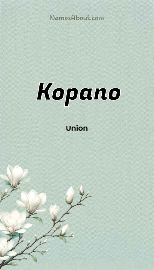 Meaning of Kopano