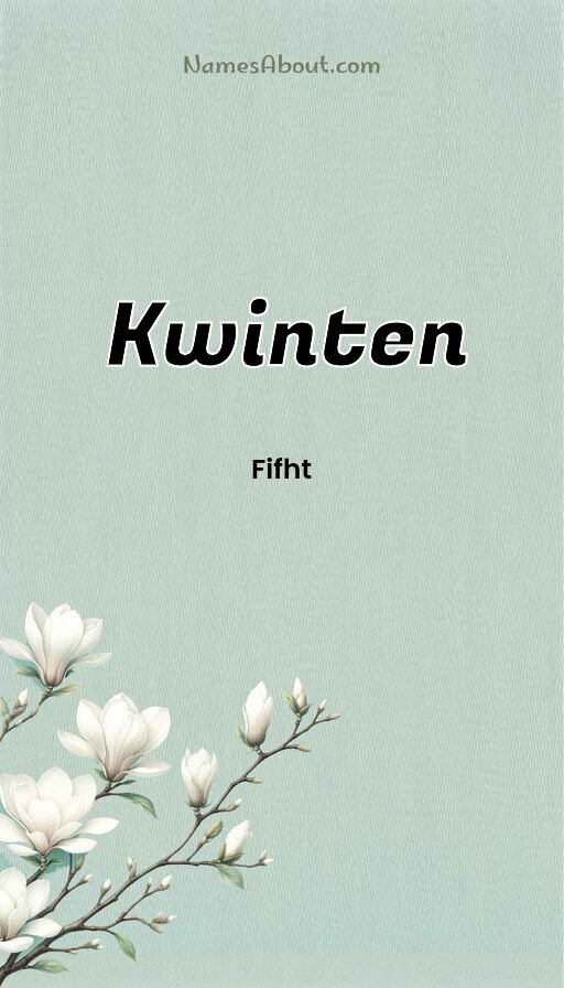 Meaning of Kwinten