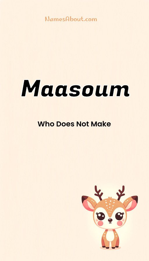 Meaning of Maasoum