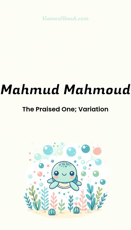 Meaning of Mahmud mahmoud