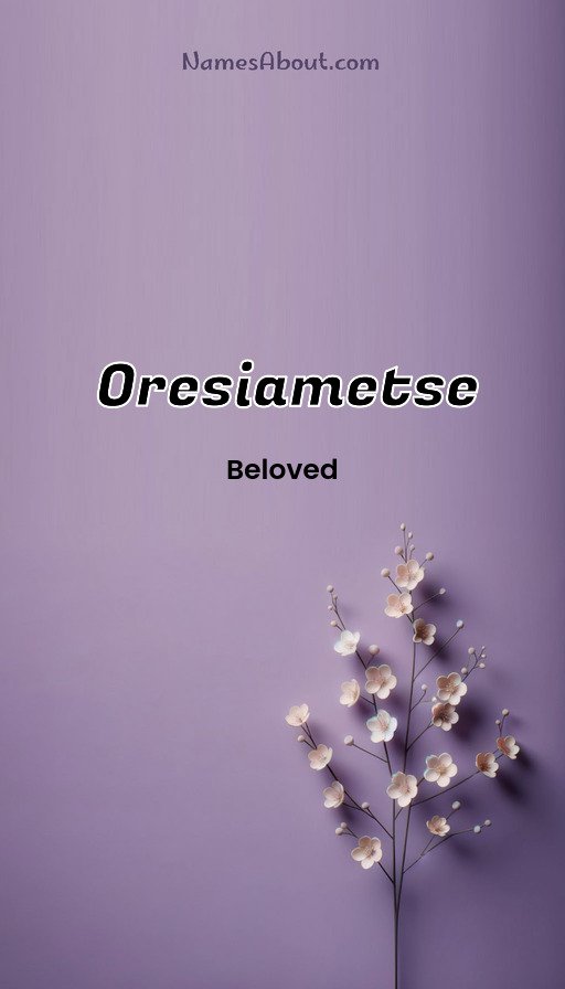 Meaning of Oresiametse
