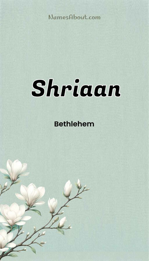 Meaning of Shriaan