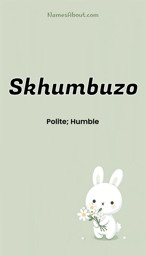 Meaning of Skhumbuzo