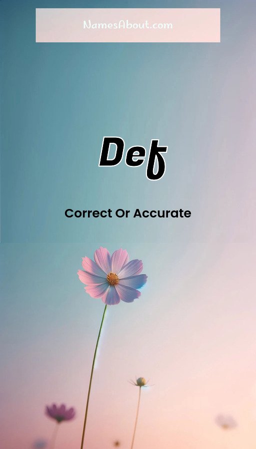 Meaning of Def