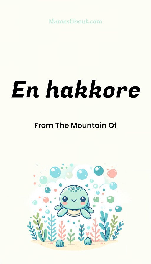 Meaning of En hakkore