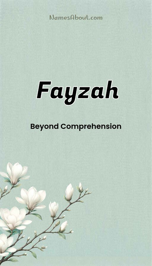 Meaning of Fayzah