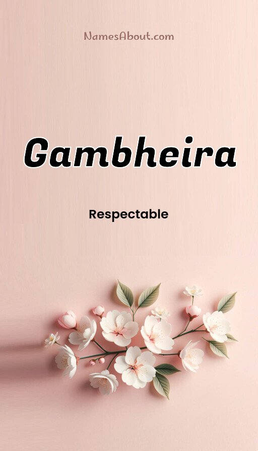 Meaning of Gambheira