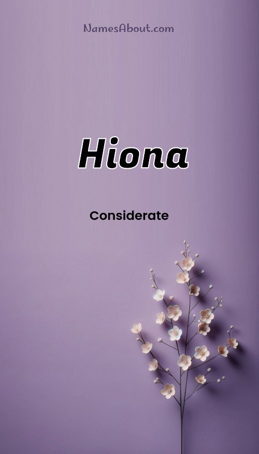 Meaning of Hiona