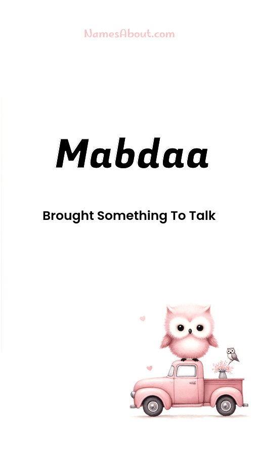 Meaning of Mabdaa