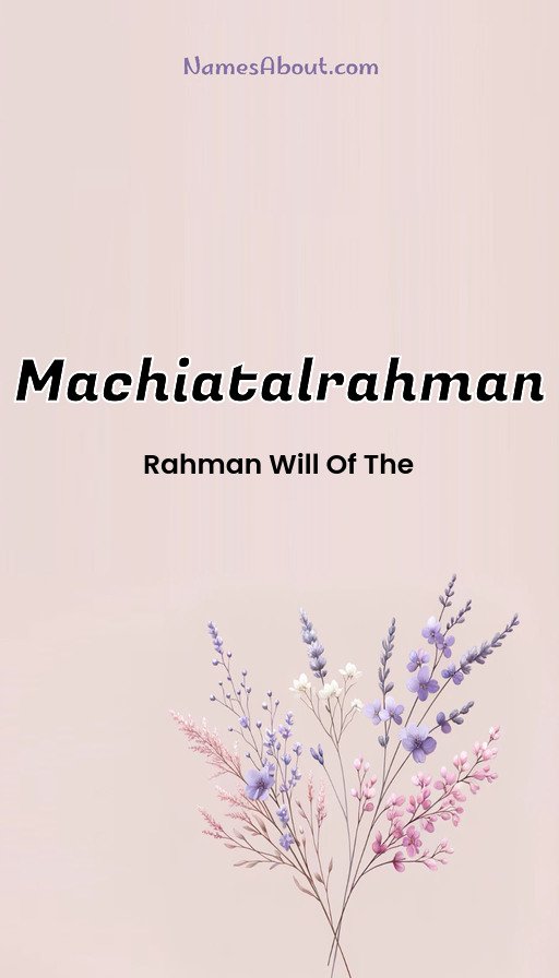 Meaning of Machiatalrahman