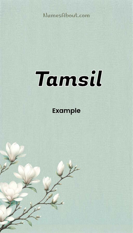 Meaning of Tamsil