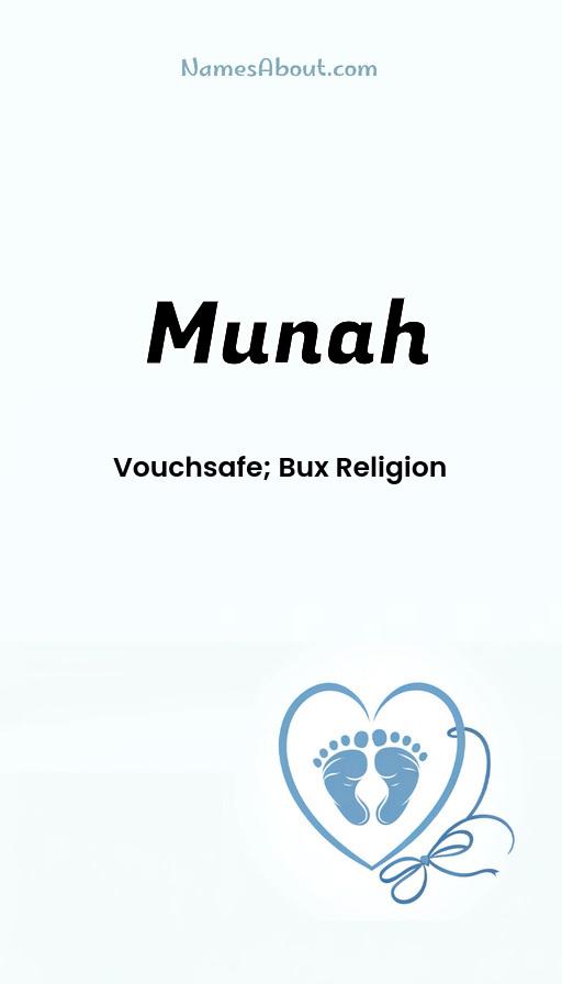 Munah name and meaning